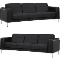 AEA Sofa 3-Sitzer Polster Designer Couchen 2x Sofas 3-Sitzer Leder Garnitur