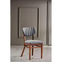AEA Stuhl Esszimmerstuhl Designer Textil Stühle Holz Luxus Esszimmerstühle