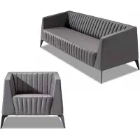 AEA Sofa Leder Couch Polster Sitz 3+1 Sitzer Garnitur Design Couchen Sofas