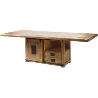 MASSIVMOEBEL24.DE MASSIVMOEBEL24 | Table à manger 240x100 en bois de manguier laqué brun clair RAILWAY #114