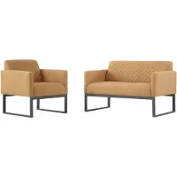 AEA Stylisches Sofa-Set Designer Beiger 3-Sitzer 2x Textilsessel 3tlg