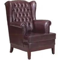 AEA Sessel Design Couch Sofa Relax Braun Leder Lounge Club Polster Sitzer Luxus