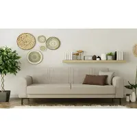 AEA Dreisitzer Sofa 3 Sitzer Polstersofa Stoffsofa Couch Beige Wohnzimmer
