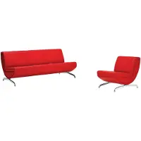 AEA Ledersofa Sofagarnitur 3+1 Couch Sitz Polster Sofa 3-Sitzer Garnitur Set
