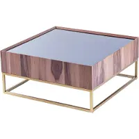AEA Eleganter Beigefarbener Couchtisch aus Holz im Modernen Design