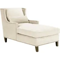 AEA Chaiselongue Liegen Möbel Ottomane Wohnzimmer Design Sofa Beige Stoff Liege