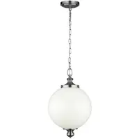 Elstead Lighting Suspension Parkman, nickel poli, 1xE27x60W, métal, dim. : 49x30x30 cm, IP20, Feiss