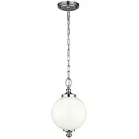 Elstead Lighting Suspension Parkman, nickel poli, 1xE27x60W, métal, dimensions : 38x22x22 cm, IP20, Feiss