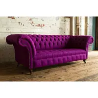 Xl Moebel Gmbh Chesterfield Samt Sofa 3 Sitzer Designer Lila Couchen Couch Stoff Polster Textil