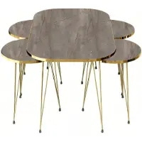 Xl Moebel Gmbh Eleganter grauer Holz-Couchtisch mit Beistelltischen im modernen Stil