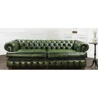 AEA Chesterfield Ecksofa Couch Polster Garnitur Sofa Ecke Ledersofa 161013-20