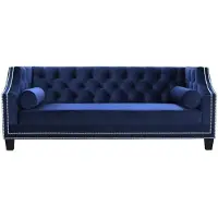 AEA Blau Chesterfield Blauer 2 Sitzer Textil Stoff Kreative Möbel Sofa Modern Design