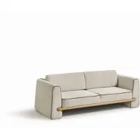 AEA Stilvolle Beige Sofas Designer 3-Sitzer Couch Edler Polstersessel
