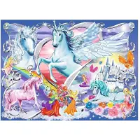 Ravensburger 100 pièces Kinder Puzzle XXL Glitter Les plus belles licornes 13928