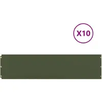 vidaXL Bordure de jardin, 10 pièces, 25 x 103 cm, acier laminé à froid