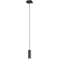 TRIO Suspension MARLEY noire 1xGU10x35W en métal, dimensions : 150 x 12 x 12 cm, IP20,