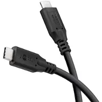 Goobay 74200 Câble USB-C, USB 3.2, 100 W, 10 Gbit/s, Power Delivery, 1 m, 1 m, noir - USB-C mâle > USB-C mâle