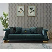 Xl Moebel Gmbh Dreisitzer Sofa 3 Sitzer Stoffsofa Polstersofa Couch Blau Modern