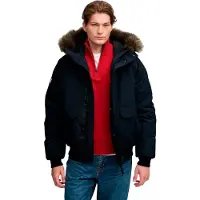 Superdry Faux Fur Everest Bomber Jacket Bleu 3XL Homme