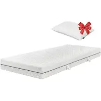 Merkloos Matelas en mousse à mémoire de forme 2 en 1, dimensions 100 x 200 cm