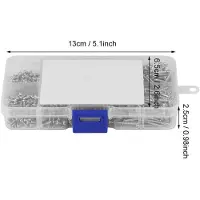Markenlos Jeu de 800 vis auto-perçantes à tête plate M2, avec empreinte cruciforme, pour le travail du bois - Ensemble de 800 pièces comprenant des vis et des boulons
