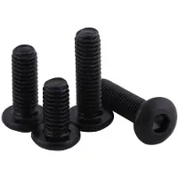 Markenlos Vis à tête ronde hexagonale interne en acier noir, M3 - 50 pièces (M3 x 6 mm)