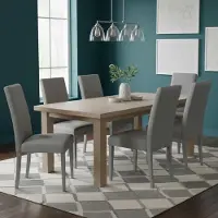 Dmora Ferraris - ensemble de chaises, gris, 6 chaises
