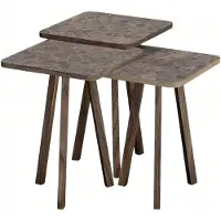 Xl Moebel Gmbh Elegantes braunes Holz Couchtisch-Set im modernen Design