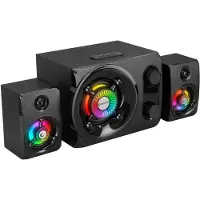 Rampage Kit d'enceintes Bluetooth - Éclairage d'ambiance LED arc-en-ciel