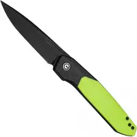 CIVIVI Couteau pliant Brr15 Light, Black/Neon Green G-10, Black Stonewash