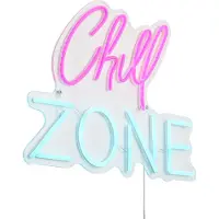QAZQA Néon mural rose et bleu avec LED - Chill Zone