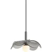 QAZQA Suspension design argentée avec verre fumé - Kemner