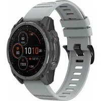 IMoshion QuickFit Stripe Bracelet en silicone - Connecteur Garmin 22 mm - Gris