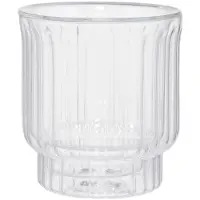 Chiato Verre à latte rainuré avec double paroi , 300 ml – transparent