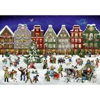 Sonstige Verlage Calendrier de l'Avent sous forme de puzzle – Une soirée d'hiver en ville