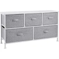 Amazon Basics A. Caractéristiques principales : Armoire de rangement pour placards, avec 5 étagères en tissu extra-larges