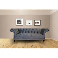 AEA Chesterfield Sofa Coussin Designer Canapés Garniture Tissu Tissu 14