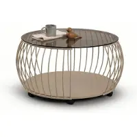 M2 Collection Vietnam 2 - Table basse moderne (diamètre 80 cm, hauteur 46 cm)