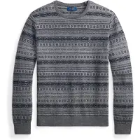 Ralph Lauren pour homme. 710B23899001 Pull Fair Isle en laine lavable gris (S), Casuel