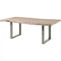 MASSIVMOEBEL24.DE MASSIVMOEBEL24 | Table à manger 170x110 Acacia laqué Natural stone FREEFORM #127