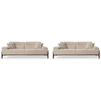 Xl Moebel Gmbh Beige Wohnzimmer Garnitur Polstercouchen Designer 3-Sitzer Sofas