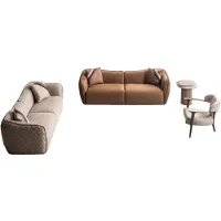Xl Moebel Gmbh Luxuriöses Sofa-Set mit modernem Sessel und stilvollem Tisch