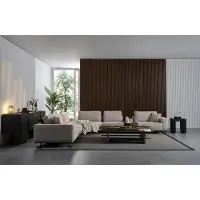 AEA Beiges Ecksofa L-Form, 9-teilig, Modern, Mit Kissen, Couchtische