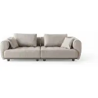 AEA Sofa Modern Grau Bequem Couch Polstersofa Dreisitzer Wohnzimmer