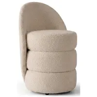 AEA Tabouret moderne, beige, confortable, pratique et moelleux, idéal pour une chambre
