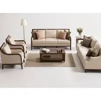 AEA Beiges Sofa set 3-Sitzer Sofa 2-Sitzer Sessel Wohnzimmer Bequem Weich Modern