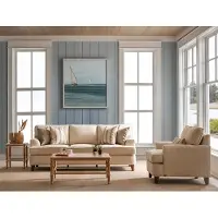 AEA Beiges Sofa set 3-Sitzer Sofa 2-Sitzer Sofa Sessel Wohnzimmer Bequem Modern