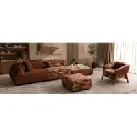 AEA 3 Sitzer Sofa Sessel Pouff Kaffeetisch Wohnzimmer Stil Modern praktisch