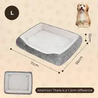 StarTech.com Lit pour chien - Taille L - En polaire corail - Imperméable - Lavable en machine - Avec bordure de soutien
