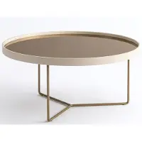 AEA Couchtisch Stil modern goldfarben Wohnzimmer praktisch komfortabel